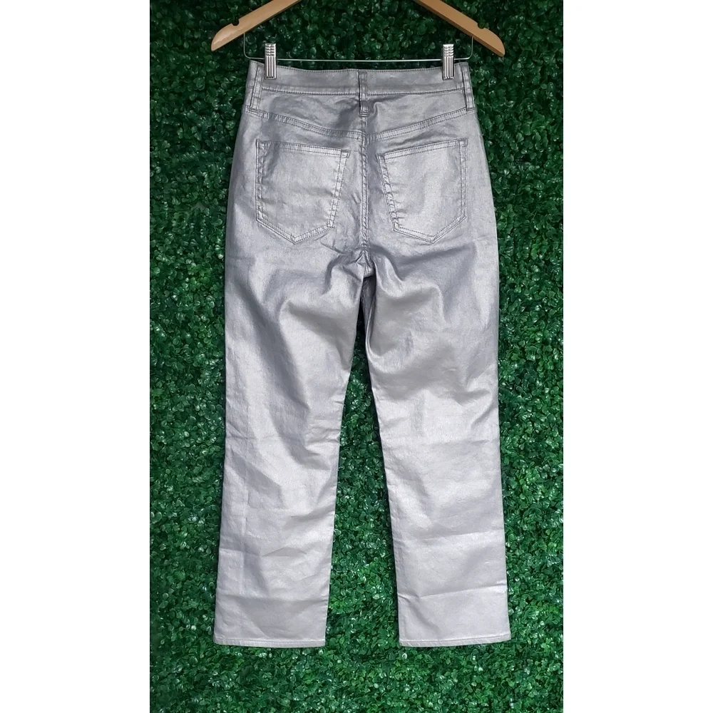 31. J.Crew Slim demi-boot jean in coated silver
